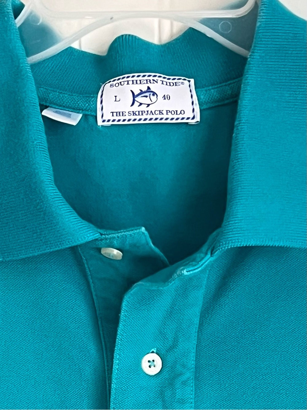 Southern Tide Men's Teal Polo Shirt - Picture 5 of 6